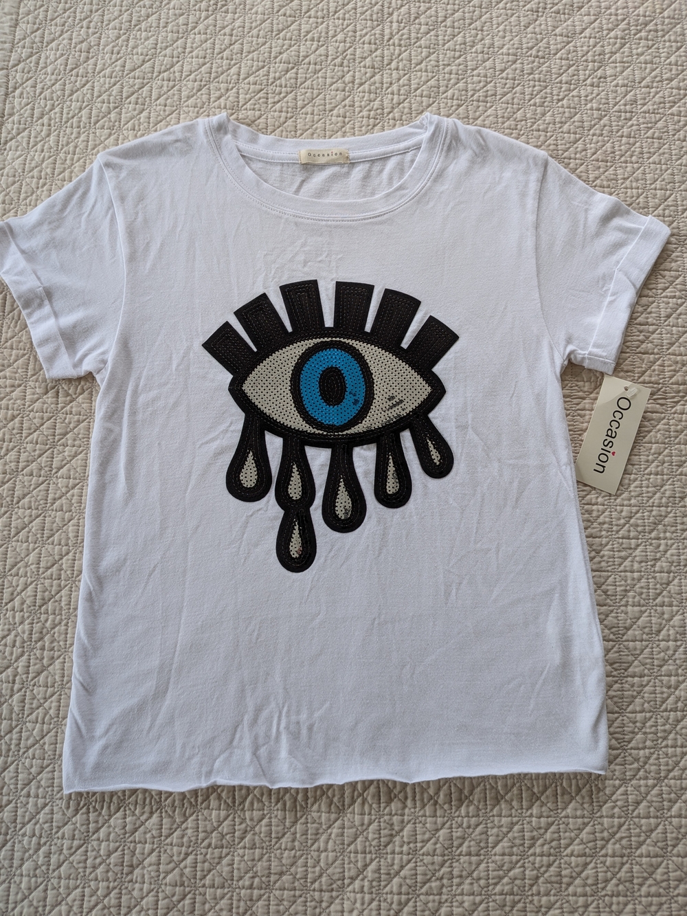 Occasion White Kids Graphic Eye Tee